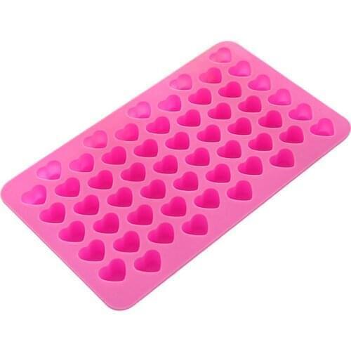 Mini Heart Mold Silicone Ice Cube Tray 55 Cavity DIY Cake Chocolate Fondant Candy Mold Baking Cake Decoration Tools