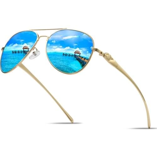 SC Mens Titanium Alloy Sunglasses Polarized Sun Glasses Women Pilot Gradient Eyewear Black Shades Gafas De Sol Para Hombre
