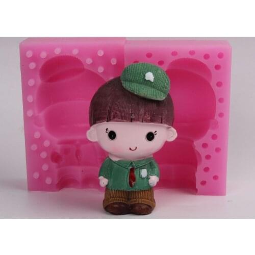 WC025 Christmas candle molds 3D Christmas Claus shape silicone soap mold DIY clay craft mold