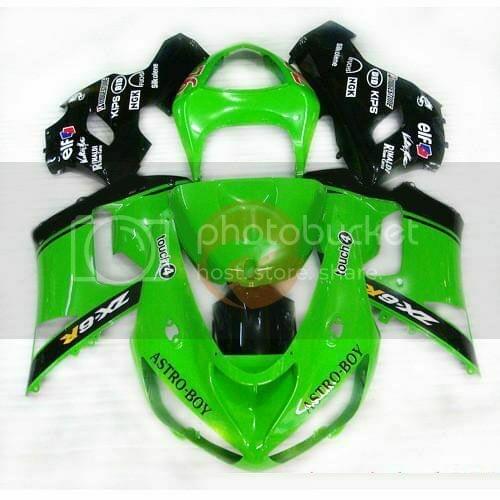 Wotefusi ABS Bodywork Fairing Injection Mold Paint Set For Ninja ZX 6R 2005 2006 (B)