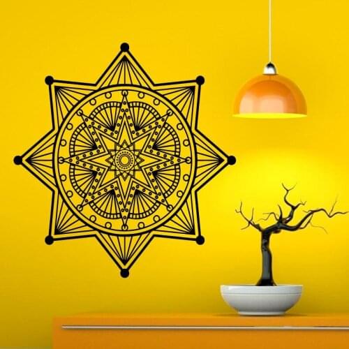 ZOOYOO Mandalas Flower Wall Decals Vinyl Stickers Home Decor Removable Adhesive Wall Stickers For Bedroom