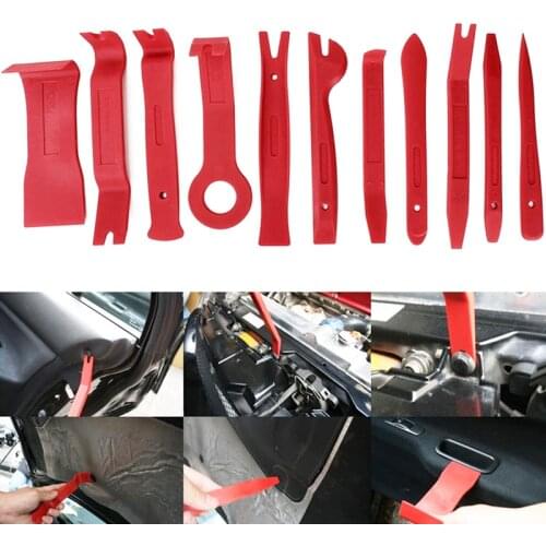 11+3 pcs Car Trim Removal Tools Kit Auto Audio Dash Door Window Clip Auto Panel Upholstery Remover Installer Repair Pry Tools