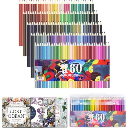 160 Colors Professional Colored Pencils For Sketch Drawing Artist Wood Pencil Water Color Pencil Set for School Art Supplies