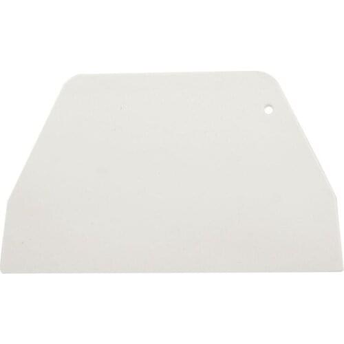 19 cm x 12.5cm Flat White Plastic Cake Decorator Dough Pastry Scraper Tool