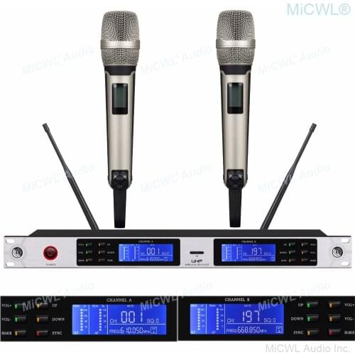 SKM9000 UHF 200 Channel Digital Wireless Stage Performance 2 Handheld Vocal Microphone System ULXD Karaoke Studio Voice Sets