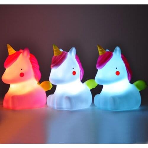 2019 Hot Unicorn Night Light Creative LED Night Lamp Mood Light Cartoon Eyeshield unicorn party Lamp LED Light and Toy
