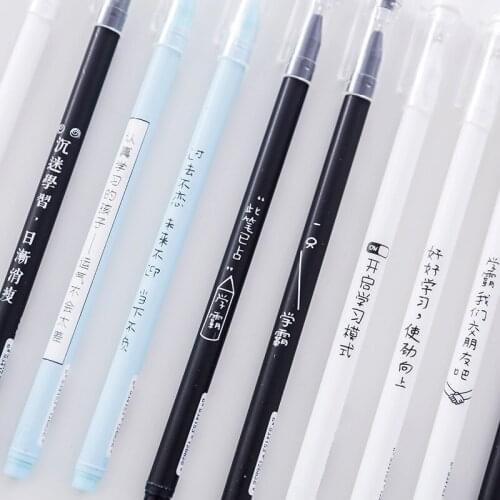 24 Pcs Outstanding Students with Poor Grades Ii Series Personality Whimsy Neutral Pen Cartoon Gel Pen Cute Stationary Wholesale