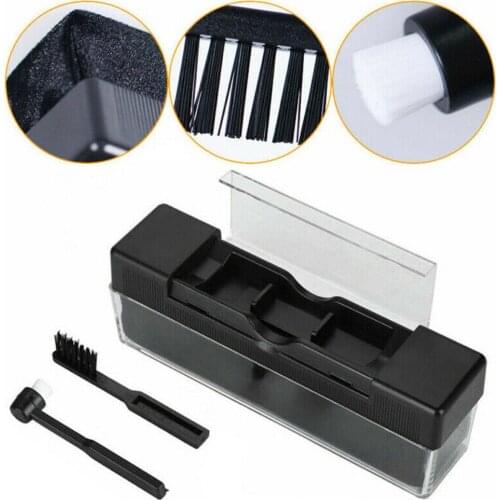 3-in-1 Anti-static Velvet Stylus Vinyl Record DVD VCD Cleaner Cleaning Brush Kit Dirt Stains Fingerprint Remover Tool