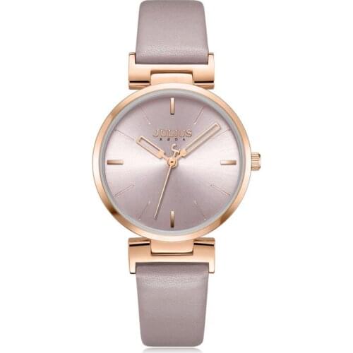 New Julius Lady Womens Watch Japan Quartz Elegant Simple Fashion Hours Bracelet Real Leather Girls Birthday Gift Box