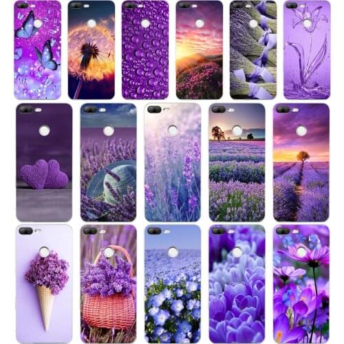 349FG Simple lavender Purple flowers gift Soft Silicone Tpu Cover phone Case for huawei Honor 9 10 20 Lite Pro