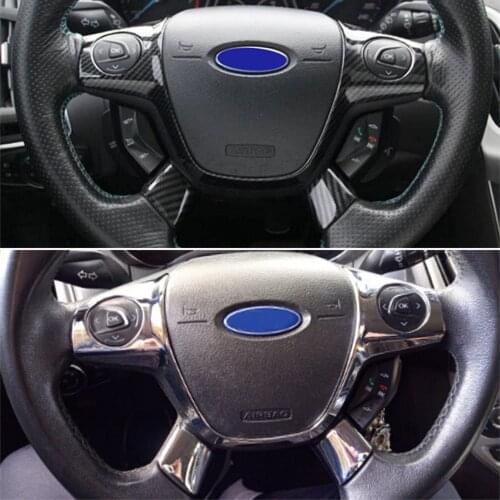 Car steering wheel Decorative cover sticker case For Ford Focus 3 MK3 2012-2014 Auto accessories