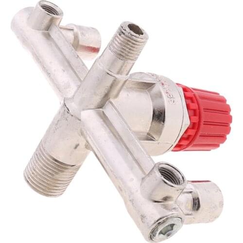Double Outlet Tube Alloy Air Compressor Switch Pressure Regulator Valve Fitting 875F