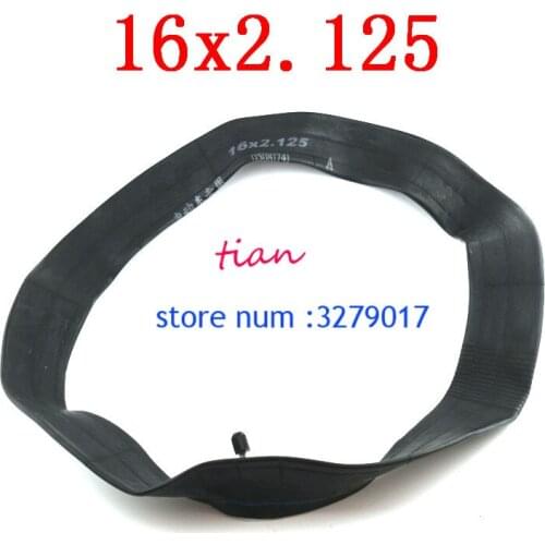 Electric bicycle tyre inner tube 16X2.125 bike Inner Tube with a Bent Angle Valve Stem butyl rubber