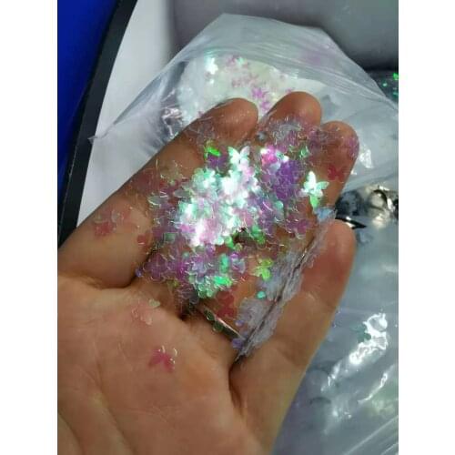 Butterfly Chunky Glitter Flakes Holographic Mylar Glitter Sequins 50g 5mmSparkles Manicure Nail Design Accessorie (Butterfly)