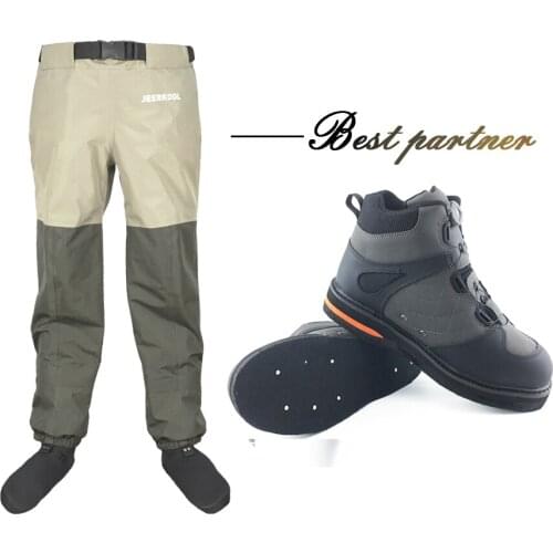 Fly Fishing Boots Anti-slip Waterproof Breathable Rubber Rock Fishing Shoes Steel Nail-soled Snow Wind Winter Protection Shoes