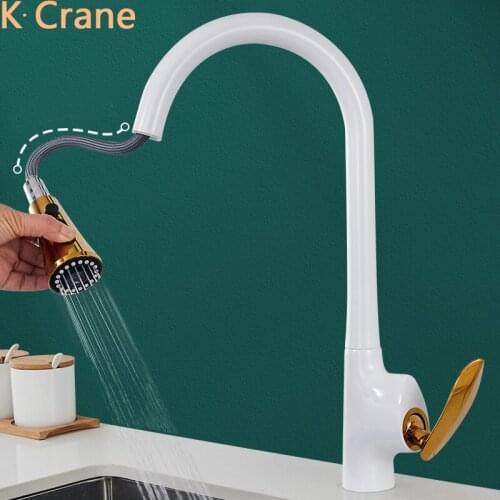 K·Crane White Kitchen Faucets