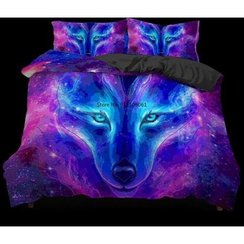 Animal 3D Printed Bedding Set 2/3pcs Soft Quilt Cover Wolf Duvet Cover Set Pillowcase Twin Full Queen King Size Home Textile