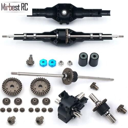 Newest! Metal upgrades Wltoys 12428 12423 12628 RC Car Spare Part upgrade metal Front Rear Differential Gear Set 12428-0091/0133