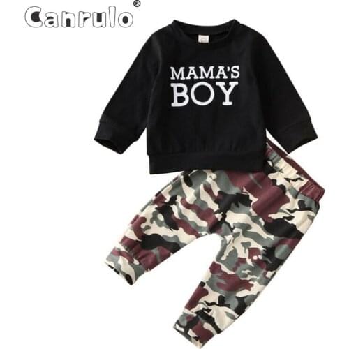 0-3 Years Toddler Kids Baby Boys Clothes Set Autumn Winter Long Sleeve Tops T-shirt Harem Pants Camo Outfits Clothing