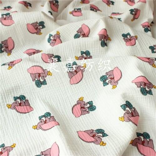 All Cotton Yarn Cloth Double Layer Cotton Crepe New Childrens Home Wear Pajama Fabric In Spring and Summer