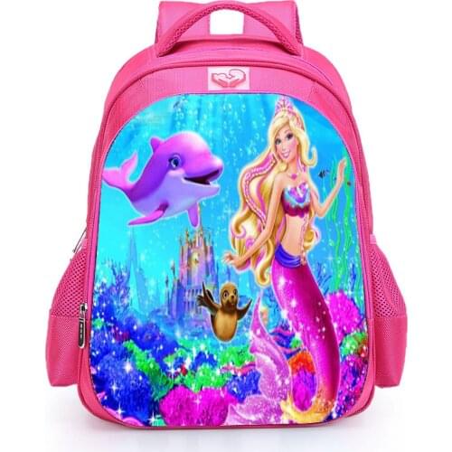 Little Mermaid Princess Backpack Children School Bag Kindergarten Preschool Elementary School Backpacks For Girls