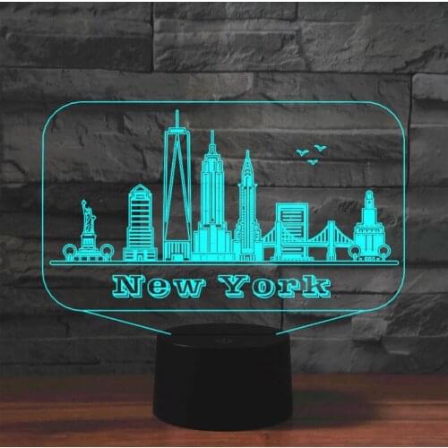 [Seven Neon]New York Triumphal Arch Saudi Architecture Acrylic 7Colors Desk Lamp 3D Lamp Led Night Light Millennium Falcon Light