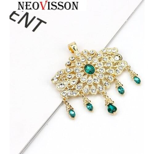 Sunspicems Algeria Women Caftan Brooch Pins Africa Gold Color Wedding Jewelry Gift