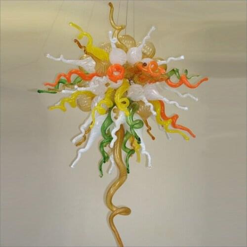 Wedding Centerpieces Multi Colored Handmade Blown Glass Chandelier Lighting LED Bulbs Arabia Chandelier
