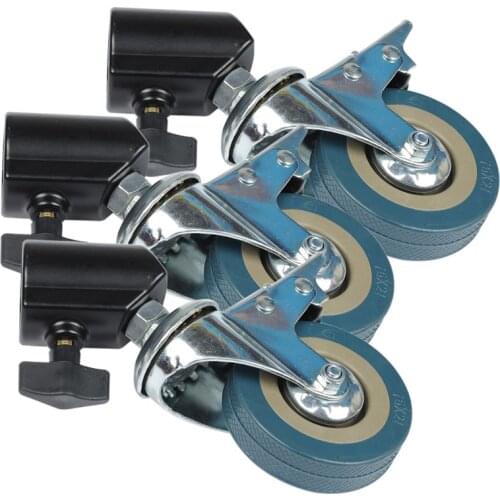 3PCS 22mm Photo Studio Heavy Duty Universal Caster Wheel for Light Stands&Studio Boom Photo Studio Accessories