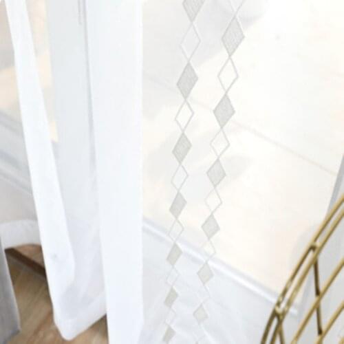 Embroidered Window Screens for Living Room and Bedroom Simple Modern Small Fresh Curtains