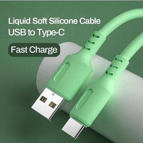 1m Liquid Silicone Type C Cable For Xiaomi Sumsung 2.4A Fast Charger Cable Micro USB Cable For Apple Soft Wire Phone Data Cord