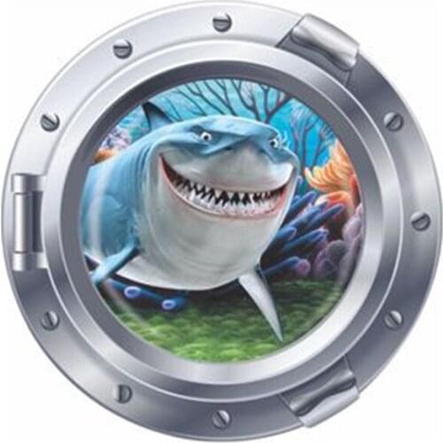 1Pcs 3D cartoon Finding nemo submarine seaview shark Wall stickers children room removable wall stickers bedroom stickers
