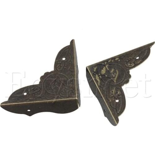 10pcs Bronze Box Corner Protector Edge Cover For Desk 45x13mm Elegant Shape