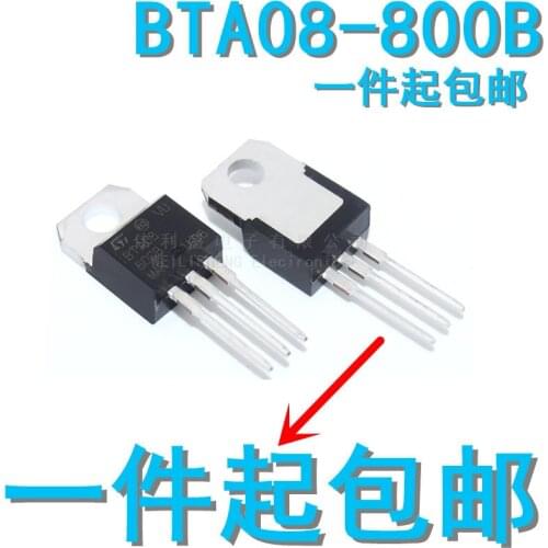 10PCS/LOT BTA08-800B 08-800b BTA Full Range Bidirectional Triode Thyristor Sealed TO-220 Brand New Spot