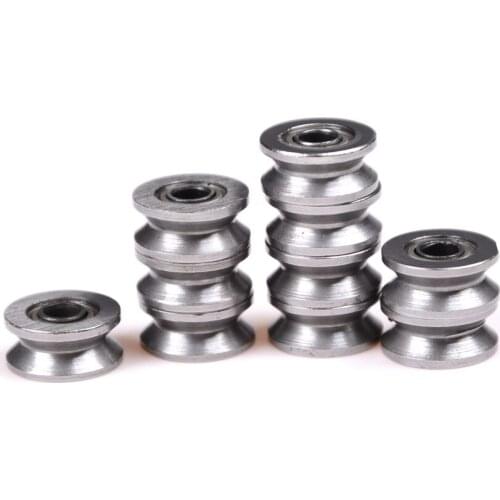 10pcs/Lot V624ZZ 4x13x6mm V Groove Carbon Steel Deep Groove Ball Bearing Traces Walking Guide Rail Bearing Brand New