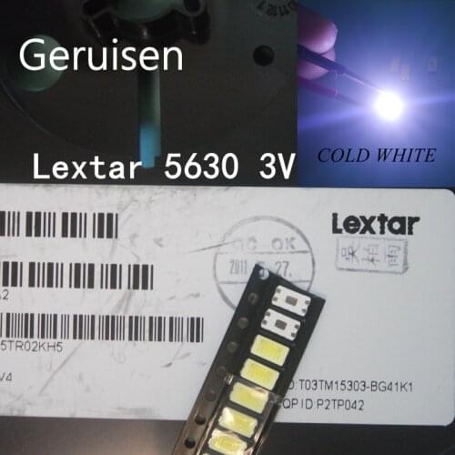 1000PCS FOR Lextar 5630 SMD LED Backlight LED 5730 0.5W 3V PLCC-4 Cool white LCD Backlight for TV LEXTARE