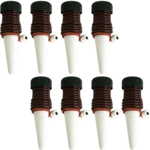 Practical 12PCS Ceramic Self Watering Spikes Automatic Plants Drip Irrigation Water Stakes for Indoor Outdoor Garden