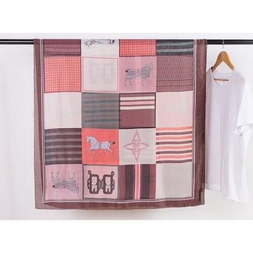 180*90cm TOP Silk Horse luxurious Scarves Women Foulard Square Hijab Scarf Ladies Shawl wrap muffler pareo female hijab