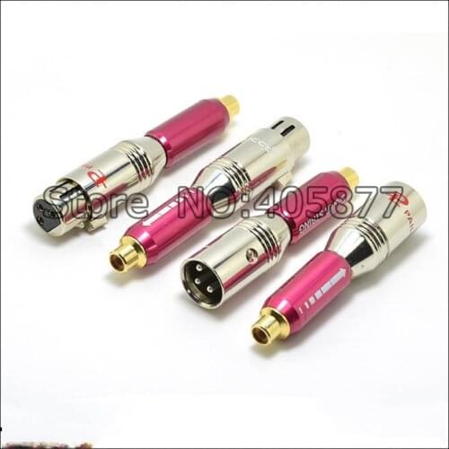 2PCS XLR Female to RCA Female socket Plug and 2PCS XLR Male Plug To RCA Female Plug connector