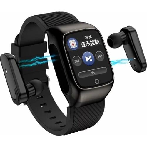 2 in 1 S300 Smart Watch Men Earbuds TWS Bluetooth 5.0 Earphones Smartwatch Music Sports Exercise Run for Android iOS