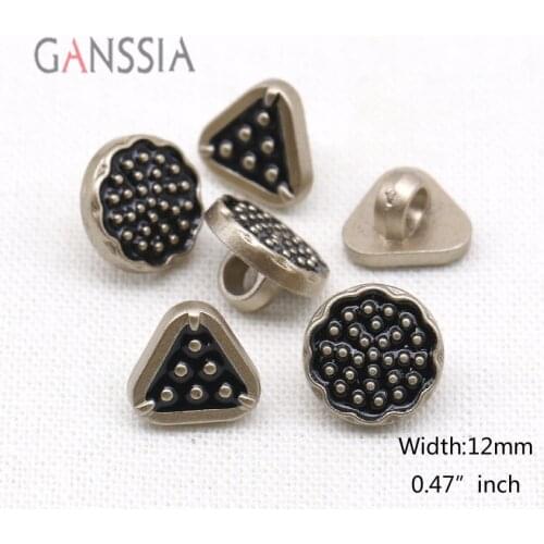20pcs/lot 12mm Round and Triangl Plastic buttons,Black and Earth Color Plating sewing Resin buttons,Apparel accessories(ss-1025)