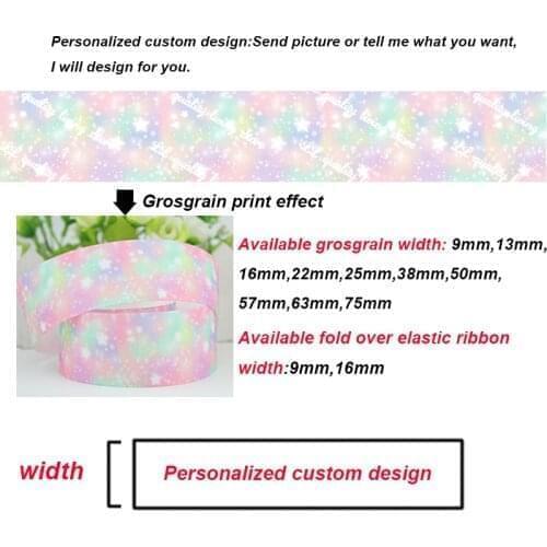 38mm width heat transfer foil printing solid color grosgrain ribbon custom design pattern wedding accessories 300 yards