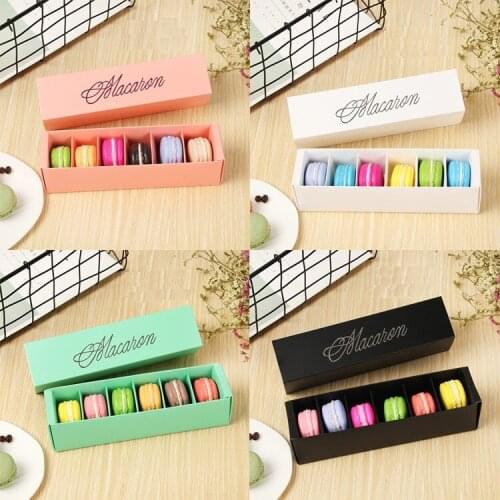 4 colors macaron packaging wedding gift laser paper boxes 6 grids chocolates box/cookie box W7549