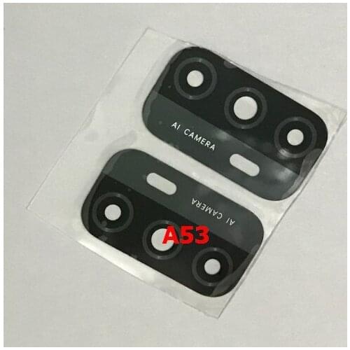 50pcs -200PCS Back Rear Main Camera Lens Glass +adhesive sticker For OPPO A53