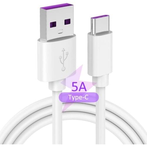 5A super fast charging pvc Type c USB cable data usb c quick chager cable for huawei Xiaomifor samsung for android mobile phone