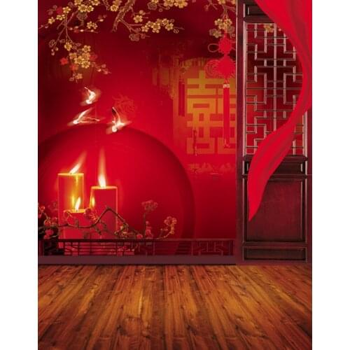 5x7ft Chinese Traditional Room for Wedding Best Wishes Photography Backdrops Photo Props Studio Background