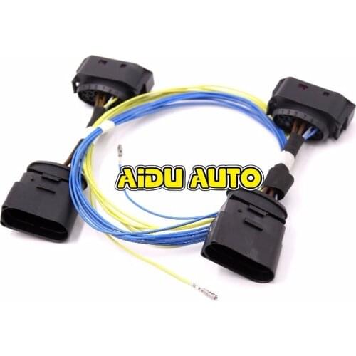 AIDUAUTO HID Xenon Headlight 10 to 12 Pin Connector Adapter harness Wire FOR VW Jetta MK5