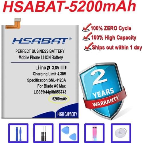 Top Brand 100% New 5200mAh Li3939t44p8h856743 Battery for ZTE Blade A6 Max A0605 /A3 A0616 in stock