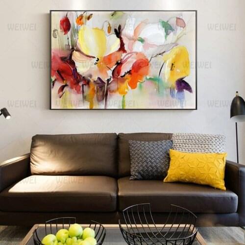 Watercolor Floral Flower Modern Minimalist Alpine Oil Painting On Canvas Posters Print Cuadros Wall Art Pictures For Living Room
