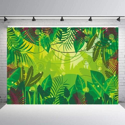 BEIPOTO Jungle Safari leaves Photography Backdrop Photo Background Kids Studio Props Children Birthday Baby Shower Booth props